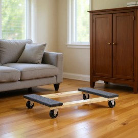 Furniture Dolly 18 X 30 Inches Hardwood With Swivel Casters For Moving Heavy ItemsQuantity: 1