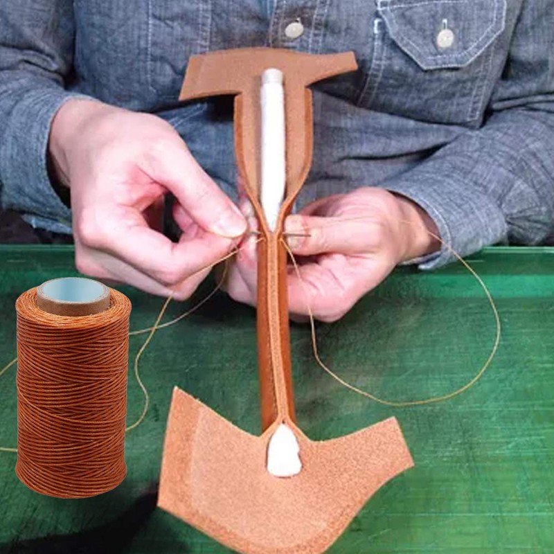 Andyamy レザークラフト 蝋引き糸 ロウ引き糸 手縫い 紐 ワックスコード 平紐 タイプ 10色セット