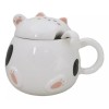 Ebros Gift Whimsical White Chubby Feline Kitty Cat Cup Mug