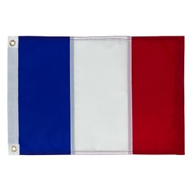Flagolden French Flag 12x18 inches Small Flag of France for Boat Car UTV, Vivid Color France Flags National Country Banner with 2 Brass Grommets