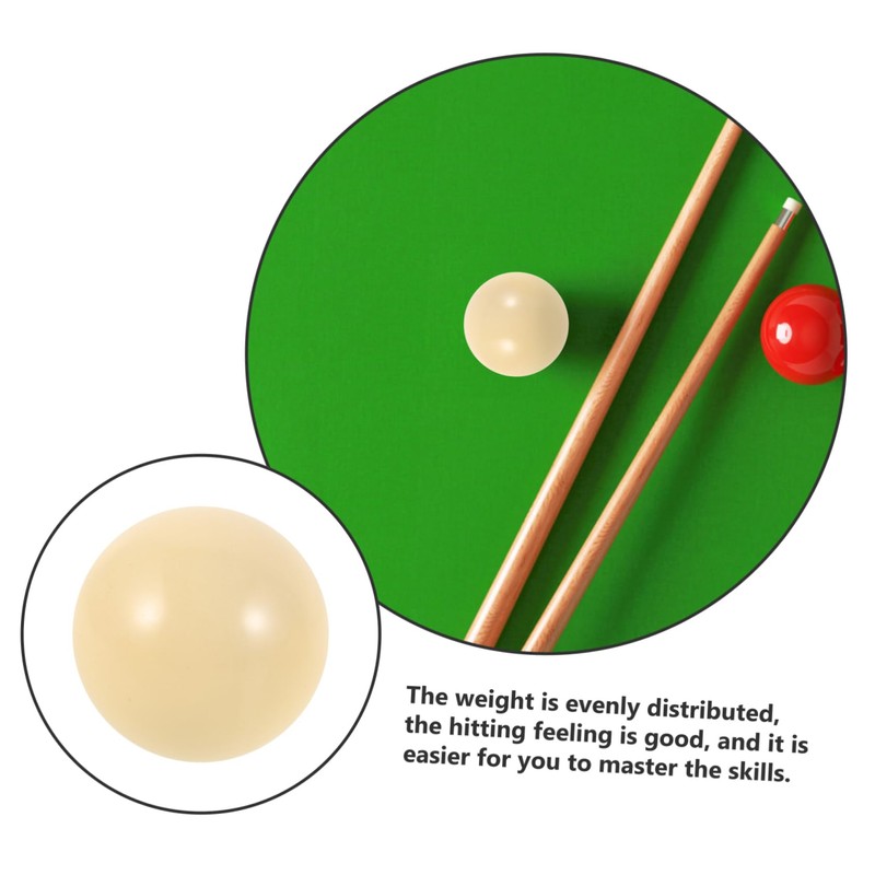 Mipcase 4pcs White Billiard Cue Balls for Beginners Durable Pool