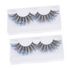 Vaguelly Colorful 3D Sequins False Lashes 2 Pairs Eye Makeup