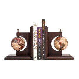 NAUTICAL COLLECTION | Vintage Globe Bookends for Office, Kitchen, Living Room, Home Décor and Gift Item, Book Selves Holder Vintage Style