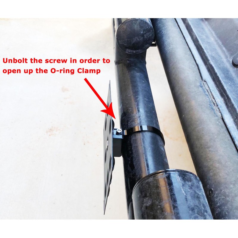 iJDMTOY No Drill Required 3-Inch Bumper Guard Tube Mount License