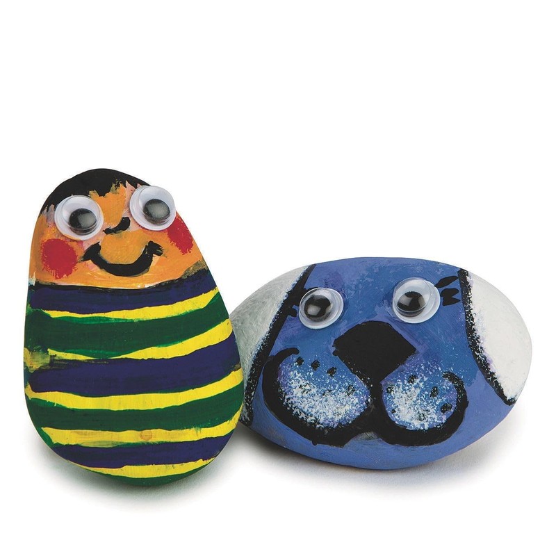 S&S Worldwide Silly Stones Craft Kit (Pack of 48)