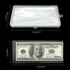 Dollar Bill Holder with Storage Box, Pack of 100 Transparent