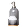 Clasin Home Kitchen Soap Dispenser with Sponge Holder, Refillable Acrylic