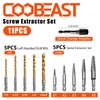 Coobeast 11Pcs Screw Extractor Set, Left Hand Drill Bit and