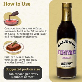 ALLEGRO - The Marinate Everything Marinades | Perfect Marinades for Meat & Veggies | Marinade for Grilling, Roasting & Cooking | Kosher & Gluten Free | 12.7 Oz (Pack of 2) - Teriyaki