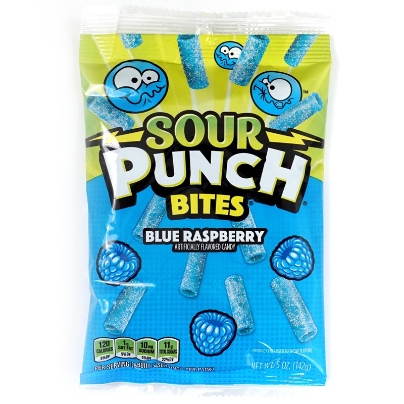 Sour Punch Bites, 5 Ounce Bags (Pack of 3), Strawberry,