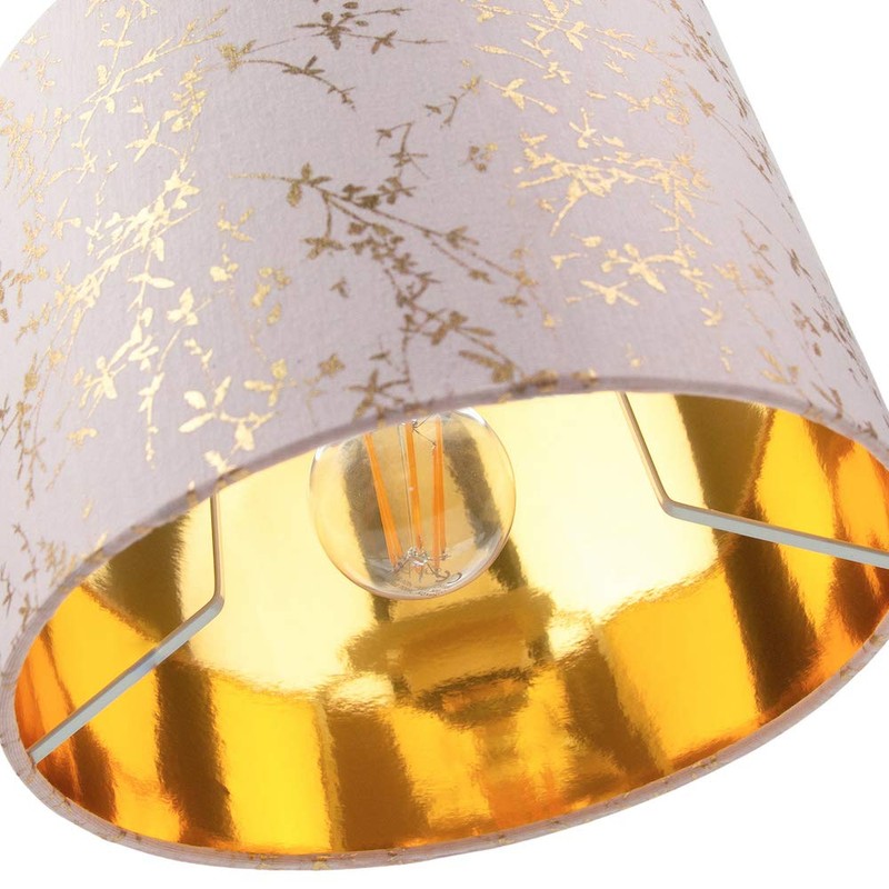 Modern Soft Pink Cotton Fabric 10" Lamp Shade with Gold
