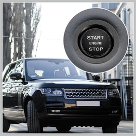 RATCHROLL Engine Start Stop Button Cover Kit One Click Push Start Button Trim Sticker for Land Rover Discovery for Range Rover Sport Aluminum Alloy Black Replacement Car Parts