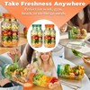 2 PCS Portable Salad Jar with Side Opening Leakproof, On