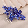 Teyglen Sparkly Blue Crystal Wedding Hair Comb Full Rhinestone Hair