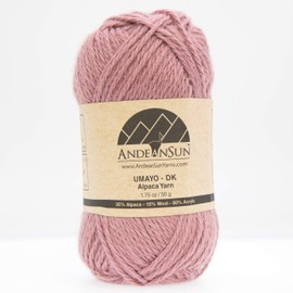 [ Set of 3 Small Gorgeous Skeins ] Alpaca Yarn Blend [ Umayo ] [ DK ] #3 (5.25 Ounces/150 Grams Total) Lovely and Soft to Enjoy Knitting - Crocheting - Weaving [ Pink Mauve ]
