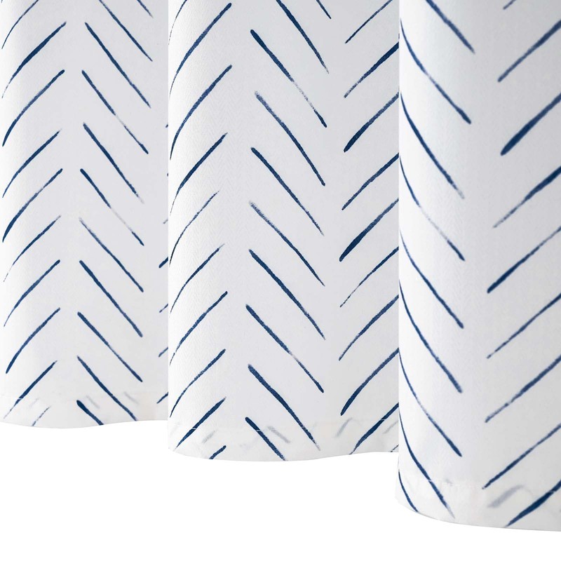 jinchan Small Stall Blue and White Shower Curtain 36x72 Inches