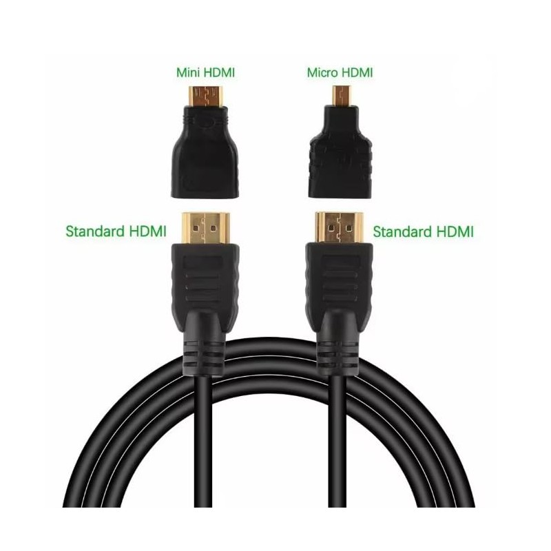 3 en 1 HDMI a HDMI Mini Hdmi Micro Hdmi