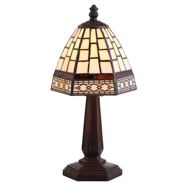 JONATHAN Y JYL8016A Carter Tiffany-Style 12" LED Table Lamp Tiffany,Traditional for Bedroom, Living Room, Office, College Dorm, Coffee Table, Bookcase, Bronze