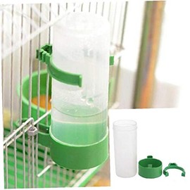 1 comedero automático para pájaros, botella de agua de pájaros, contenedor para loros, periquitos, cacatúas, jaula, 140 ml