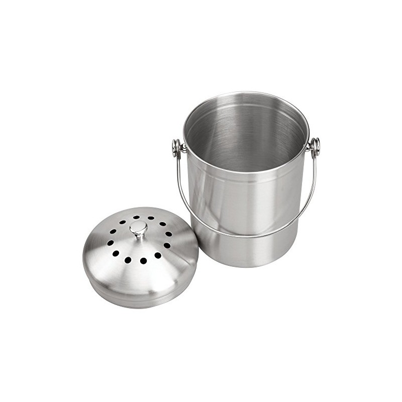 Interdesign 32650 Kitchen Compost Bin, 1.3 Gallon Capacity