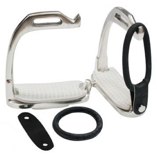 Showman Stainless Steal Adult Breakaway Safety English Padded Stirrup Irons