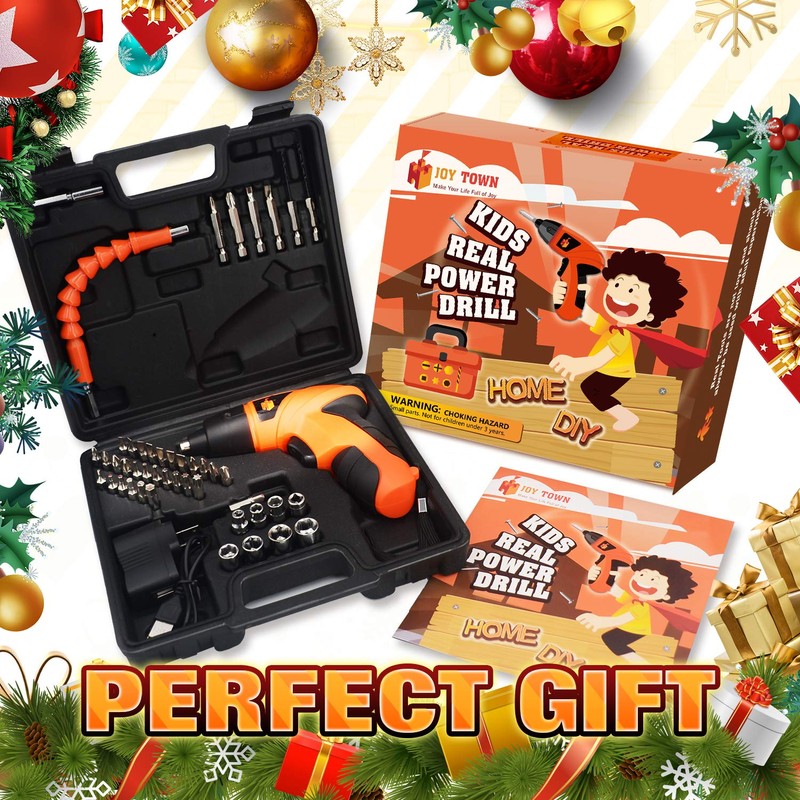 JoyTown Kids Real Power Drill Set – Electric Cordless Drill