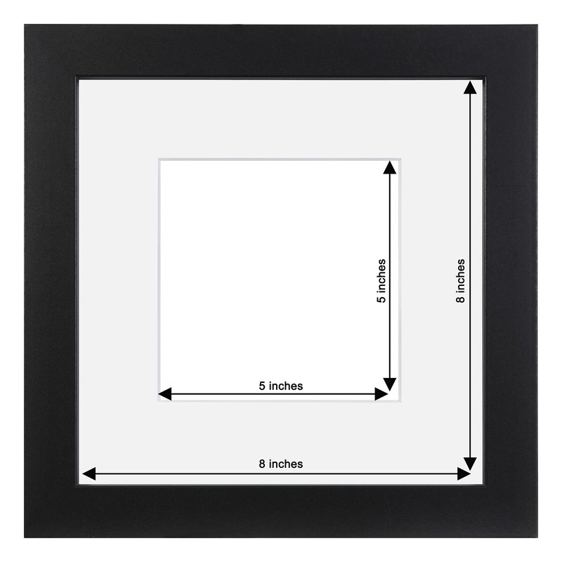 Fabian Clarke London® Modern Black Square 8x8 Picture Photo Frame
