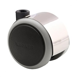 WAGNER Designer 01142401 Soft Swivel Castor / Double Castor Diameter 40 mm / Height 45 mm / Load Capacity 35 kg Black / Chrome
