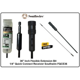 Southwire 36" Inch Flexible Extension Bit 1/4" Quick Connect Receiver Southwire FQCE36 NEW
