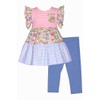 Bonnie Jean Girls 12M-6X Embroidered Tunic Top Legging Pant Set