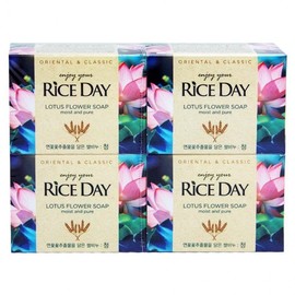Lion Rice Day Pure Rice Soap 90g 4-Pack 5ea