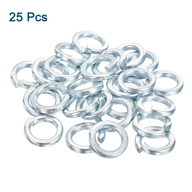 sourcing map 9/16" Split Lock Washer, 25Pcs Carbon Steel Spring