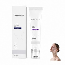 Magic Collagen Fullerene Cream, Reshape Firming Face Cream with Fullerene, Advanced Firming Formula, with Five Rollers, for Crepey Skin, Reduces Fine Lines and Double Chin (Pack of 1)