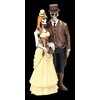 Gothic Skeleton Bride and Groom Figurine - Steampunk - I