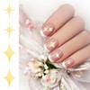 HINZIC 12 Sheets Star Nail Stickers Gold Silver Black White