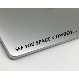 2PCS See You Space Cowboy, Cowboy Bebop Inspired Vinyl Decal,Sticker For Any Smooth Surface, Laptop, Tablets, Car, Wall, Etc, High Quality Vinyl Decal (8''Wide, Black)