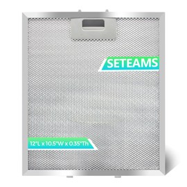 W10169961A Range Hood Filter Replacement 12" Long x 10.5" Wide - Aluminum Frame & Mesh - 2 Pack by seteams