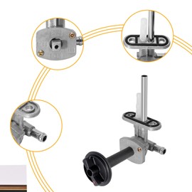 Fuel Petcock Valve with Knob Lever Replacement for Kawasaki Prairie 360 KVF360 2003-2013 Prairie 400 KVF400 1997-1998, Replaces 51023-1402 51023-1316