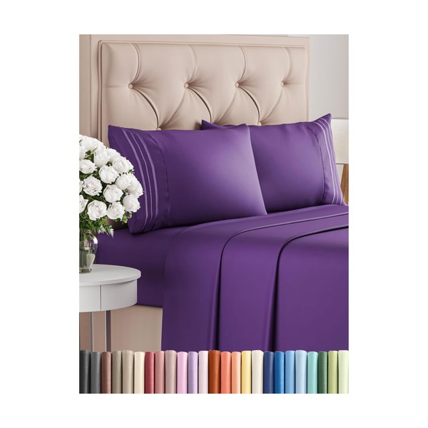 Full Size 4 Piece Sheet Set - Comfy Breathable &