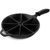 Havawish Cast Iron Wedge Pan Cast Iron Skillet with Black Silicone Hot Handle Holder, 8 Edges Cast Iron Pan Scone Pan with Handle Cast Iron Cornbread Pan Cast Iron Bread Pan for Kitchen Cookware
