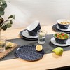 Bzyoo 12-Piece Melamine Dinnerware Set - Spidy | Lightweight, Durable,