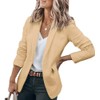 Meilleur moment Women's Casual Blazer Open Front Long Sleeve Lapel