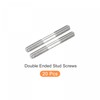 sourcing map Double Ended Stud Screws (M3 Thread 25mm Length)