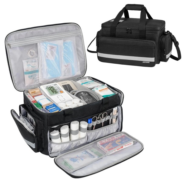 Jaffzora Medical Bag, Medical Equipment Case Empty, Large Home Health