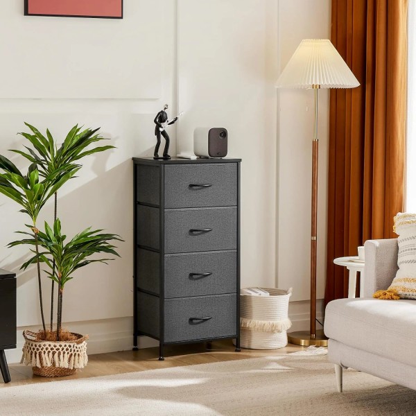 Does not apply Nightstand with 4 Drawers Bedside Table with