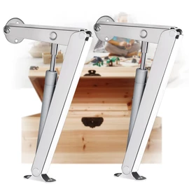 100N Heavy Duty Soft Close Lid Support Hinge, Chest Hinge Heavy Lid Hinges for Wooden Box Trunk, Toy Box Hinges Soft Close Safety Slow Lowering 45lbs/2pcs (Hingex)