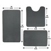 Madeals Memory Foam Bath Mat Set 4 Piece with Toilet