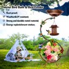 YADOOLIFE 37.8" Bird Bath and Solar Bird Feeders Combo with