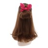 Soft Suede Scrunchie Hair Ties With Rabbit Ears (Berry)