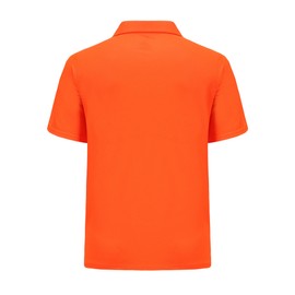 Golf Polo Shirts for Men Dry Fit Moisture Wicking Performance Short Sleeve Tennis T-Shirts (Hi Viz Orange,5XL)